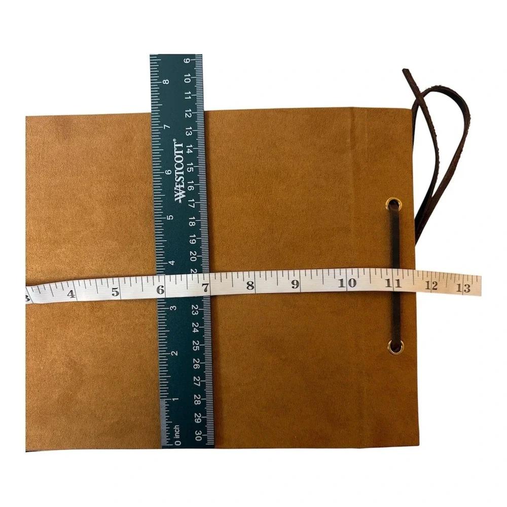 Our Adventure Book Suede Cover Embroidered Scrapbook Travel Photos